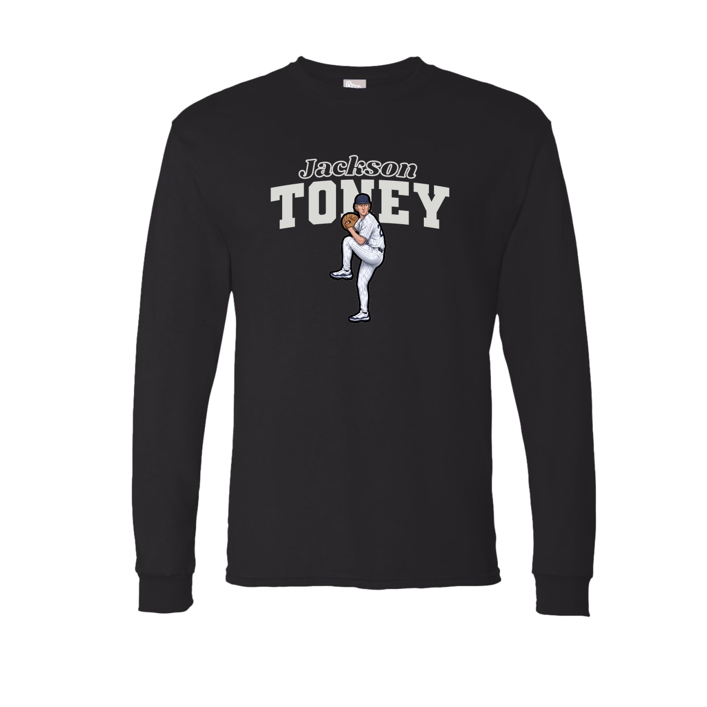 Long Sleeve Tee — Name Arch in Black
