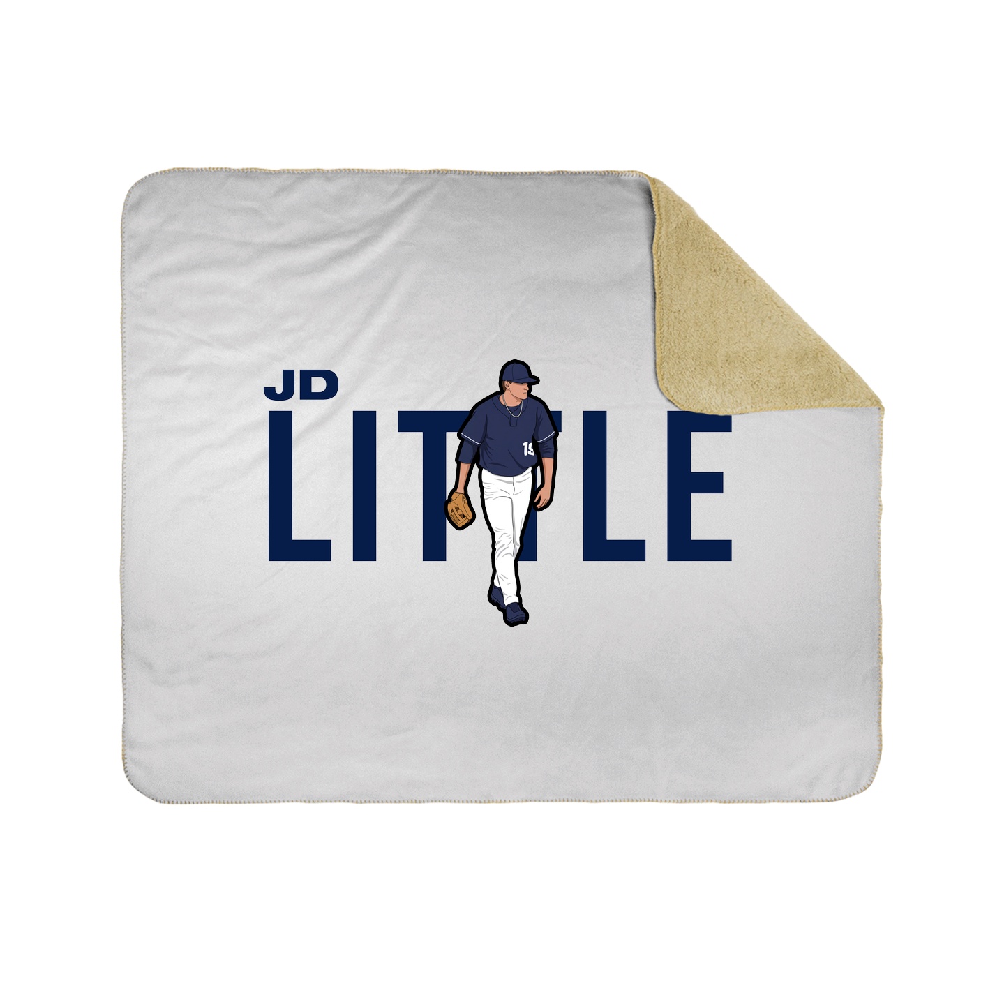 Throw Blanket — Player Name in White