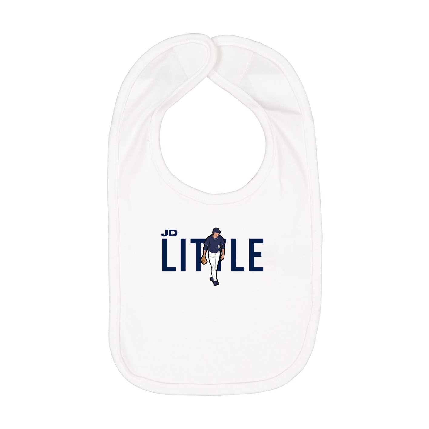Infant Bib — Player Name in White
