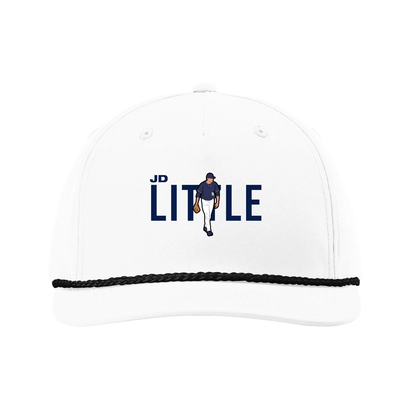 Five-Panel Classic Rope Cap — Player Name in White