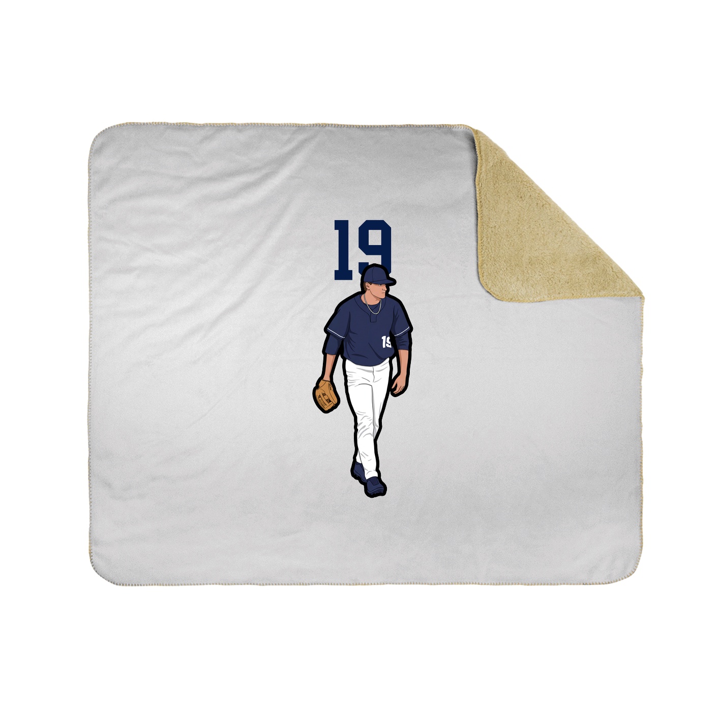 Throw Blanket — Number Top in White