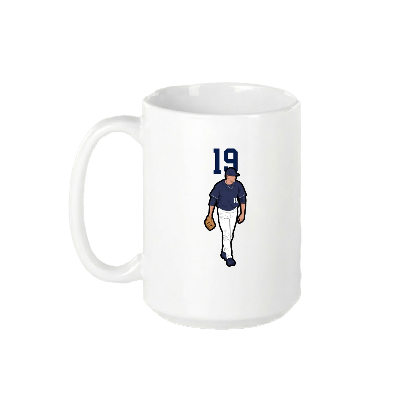 15oz Coffee Mug — Number Top in White