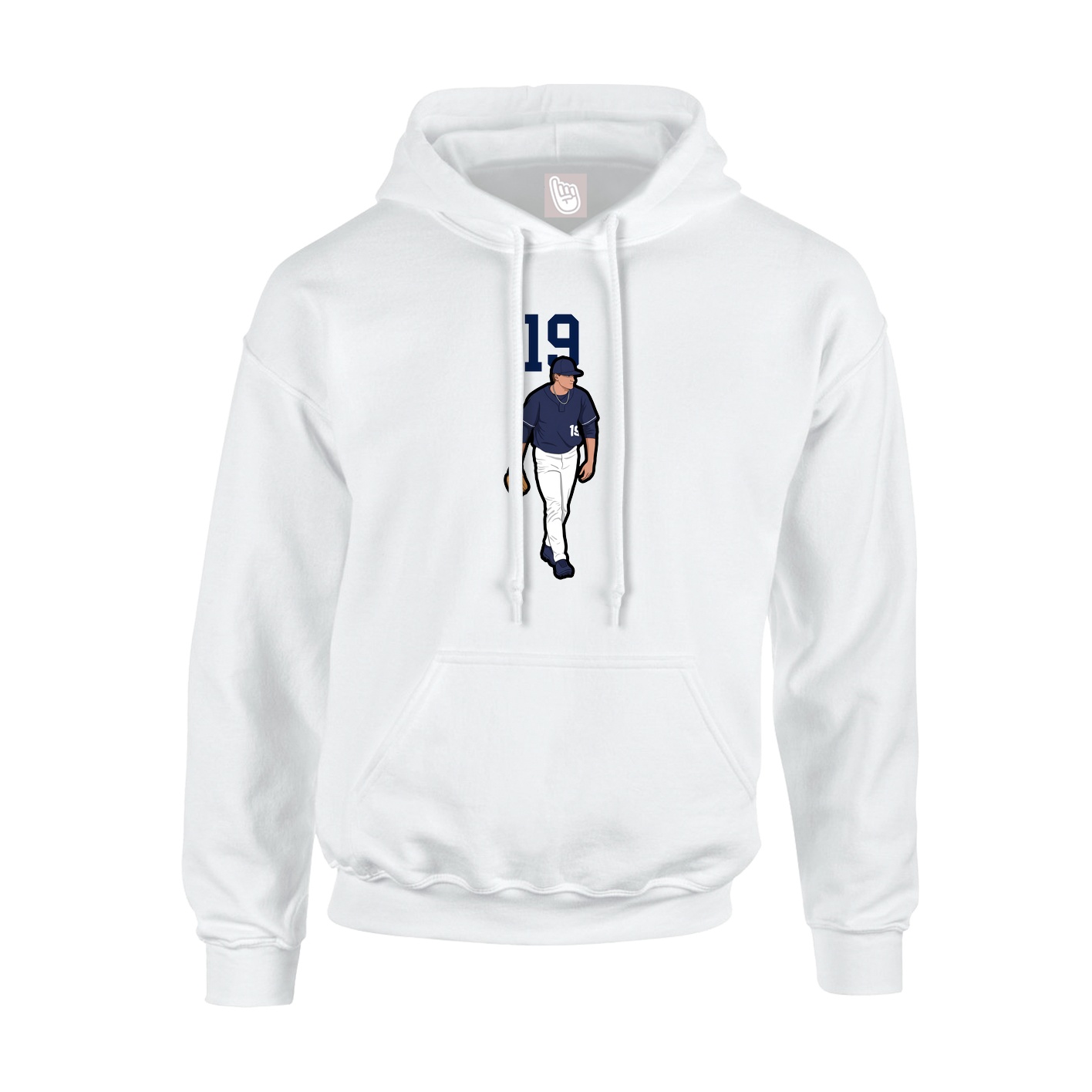 Hoodie — Number Top in White