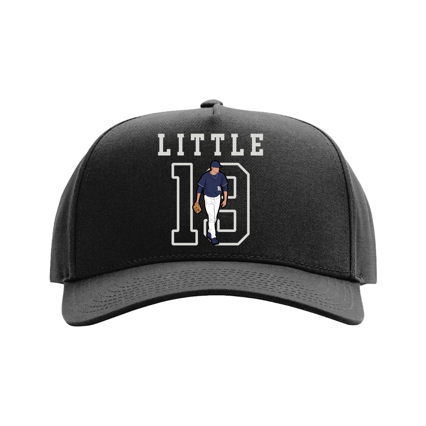 Full Fabric Five-Panel Champ Cap — Shirsey in Black