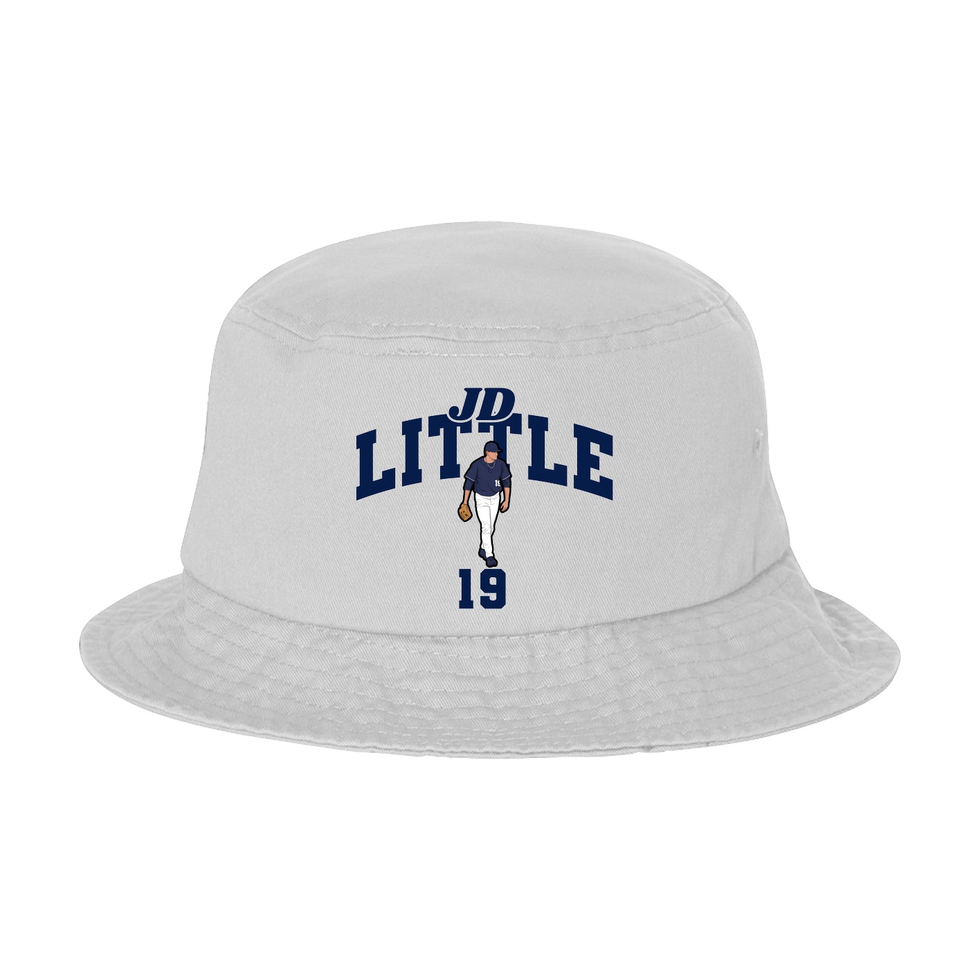 Bucket Cap — Signature Arch in White