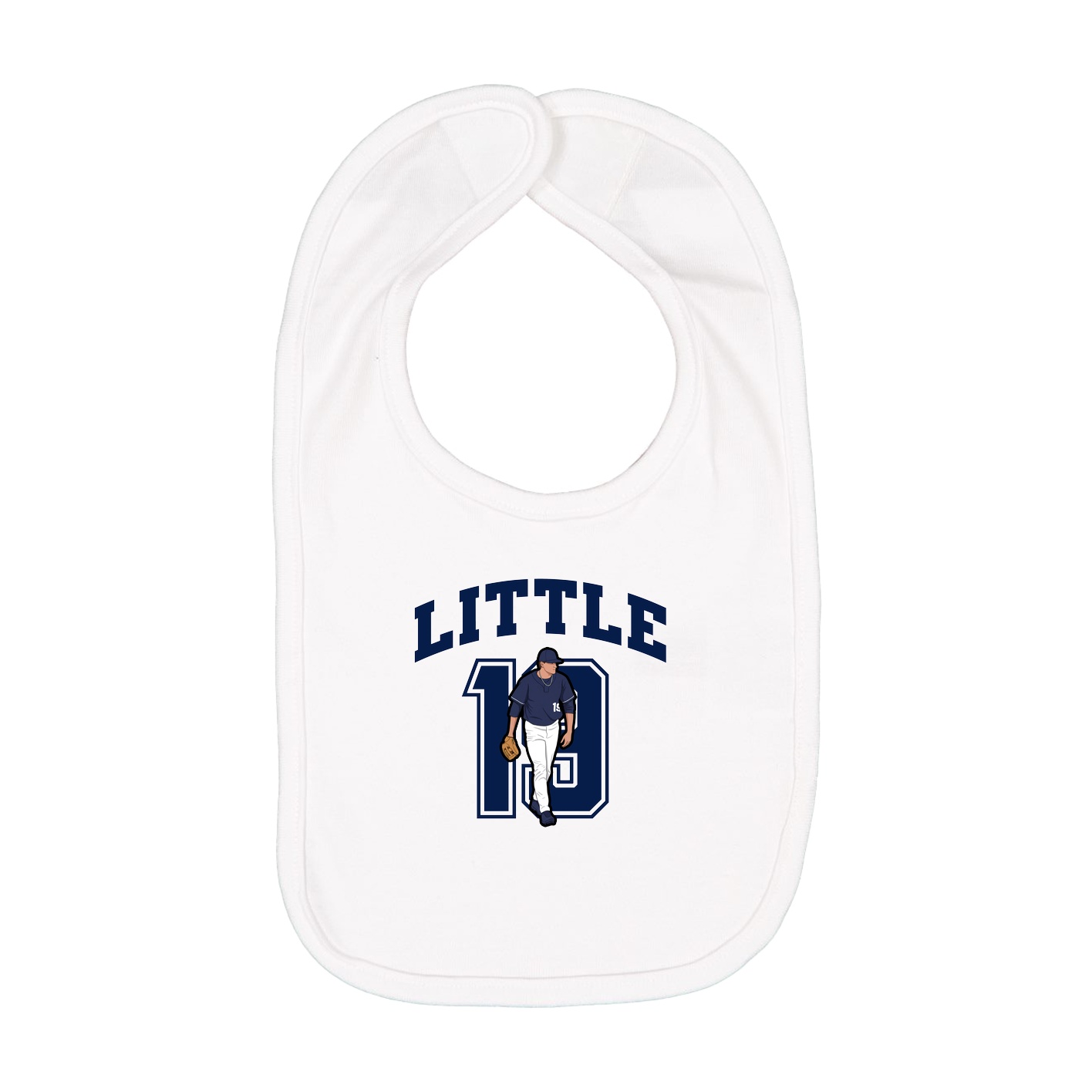 Infant Bib — Number in White