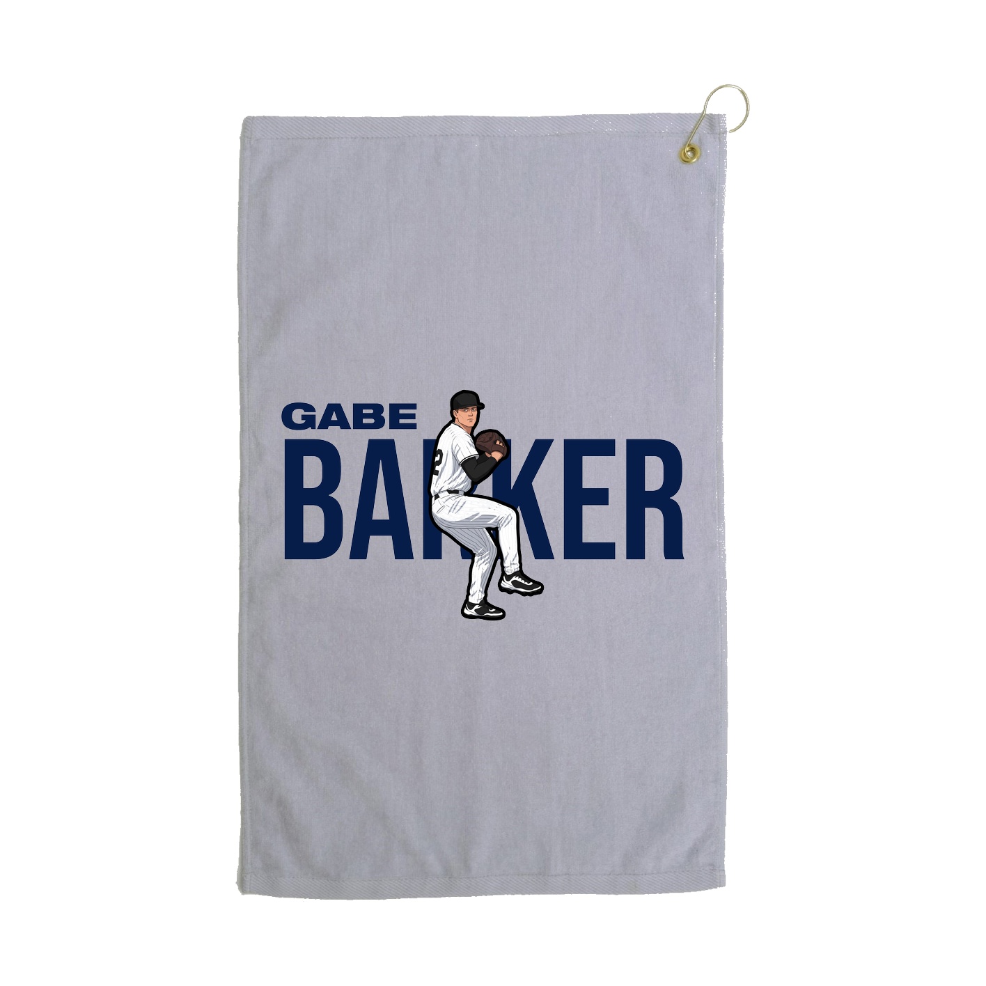 Golf Towel — Player Name in Grey