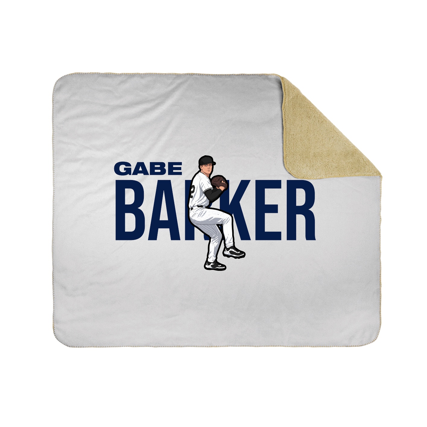 Throw Blanket — Player Name in White