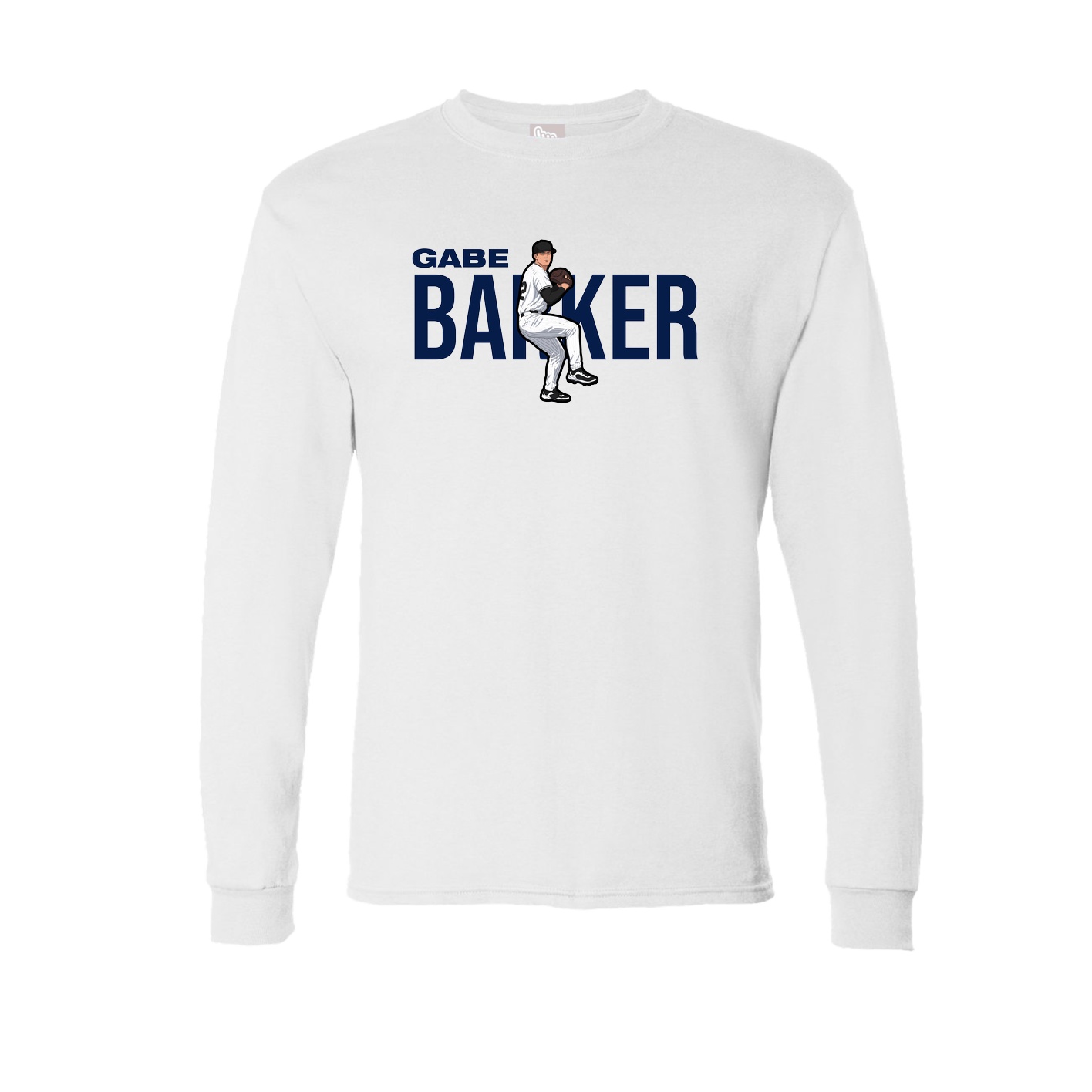 Long Sleeve Tee — Player Name in White
