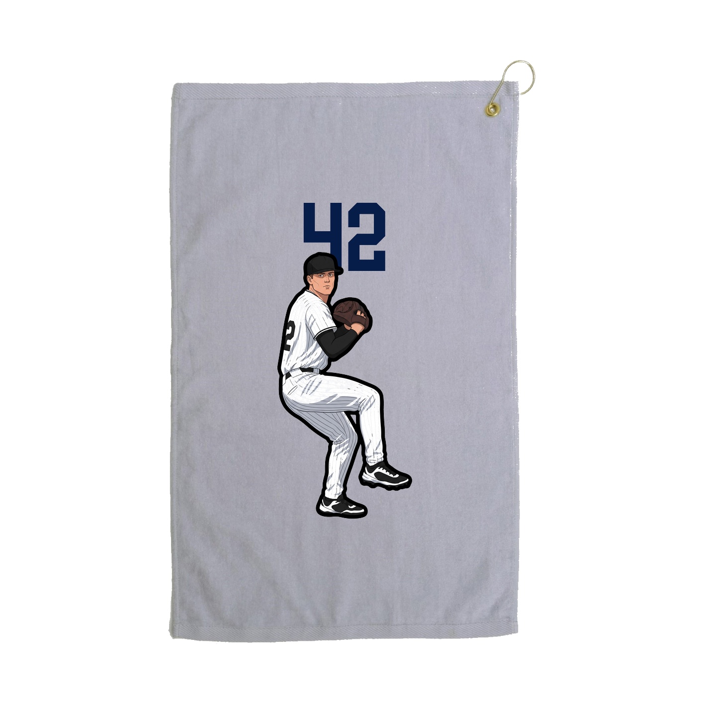 Golf Towel — Number Top in Grey