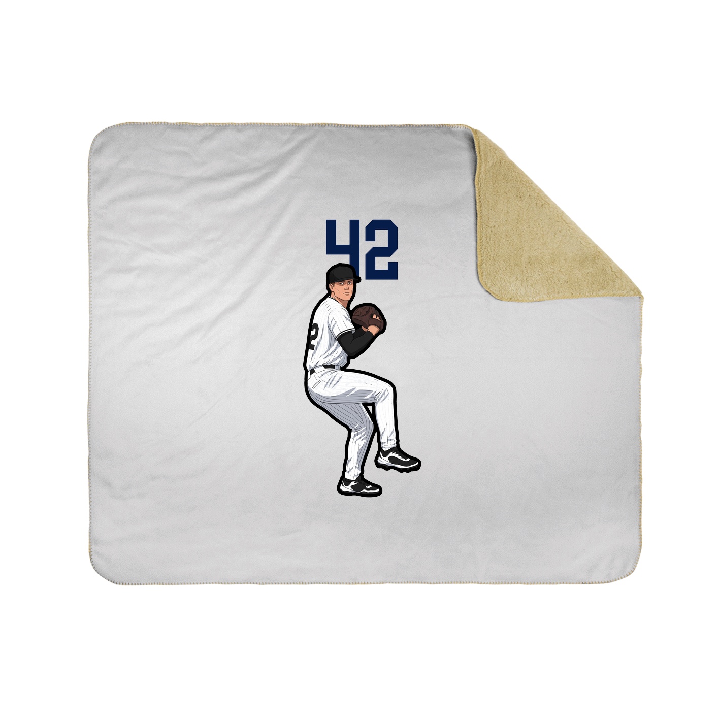 Throw Blanket — Number Top in White