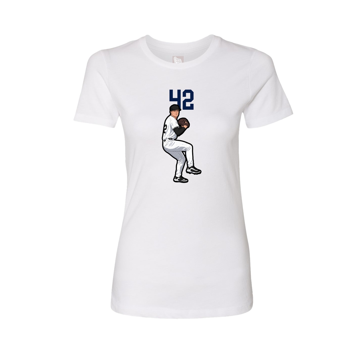 Fitted Women's Tee — Number Top in White