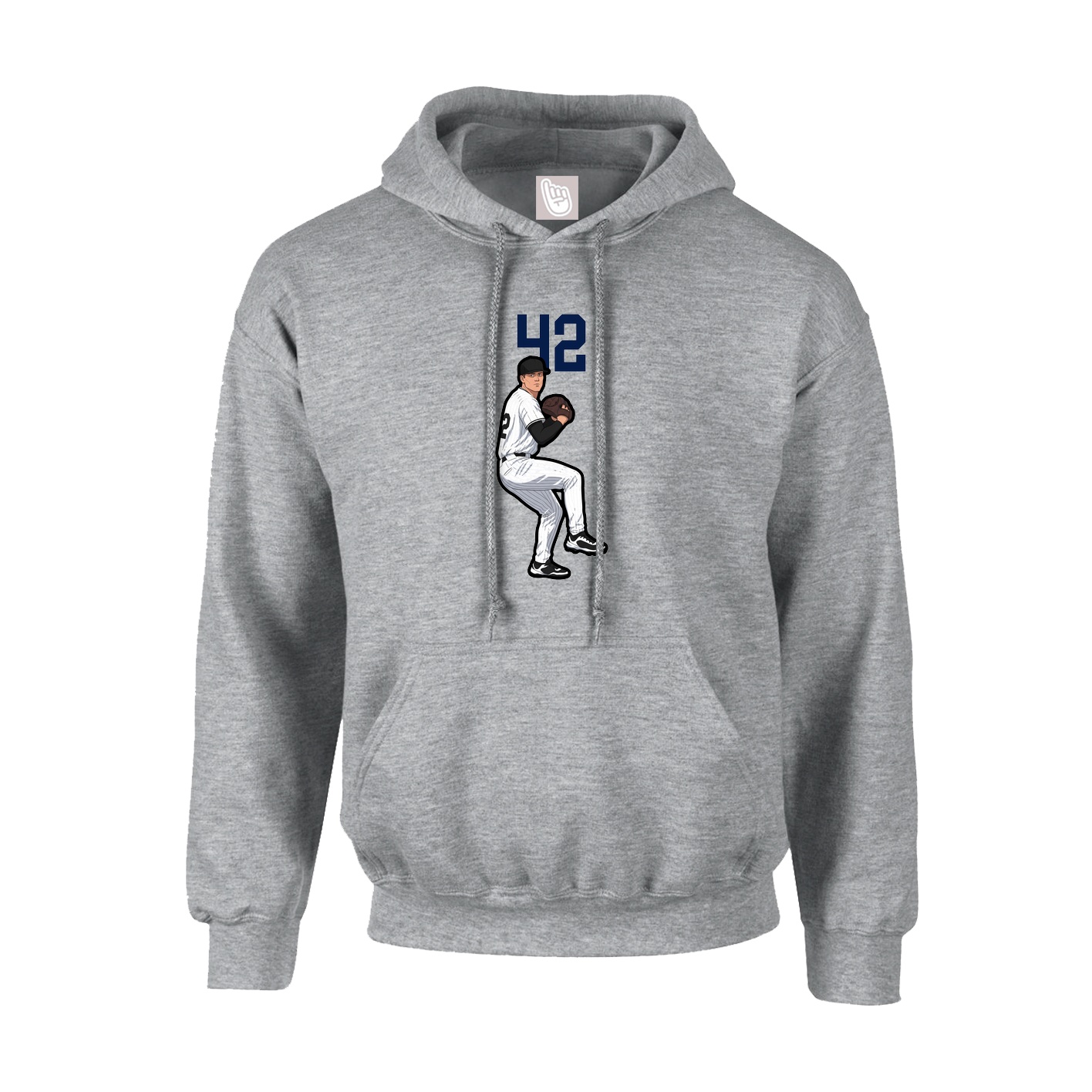 Hoodie — Number Top in Grey