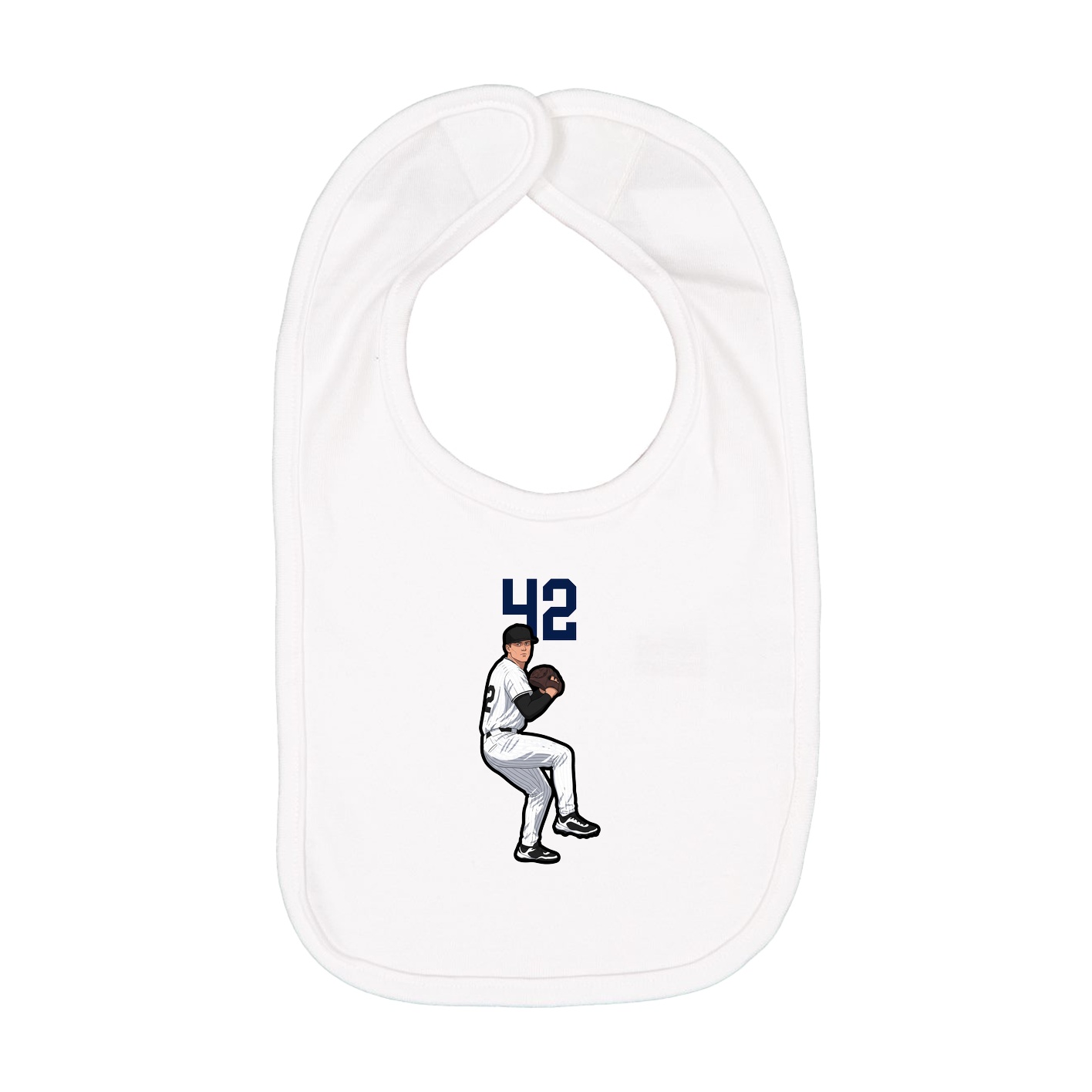 Infant Bib — Number Top in White