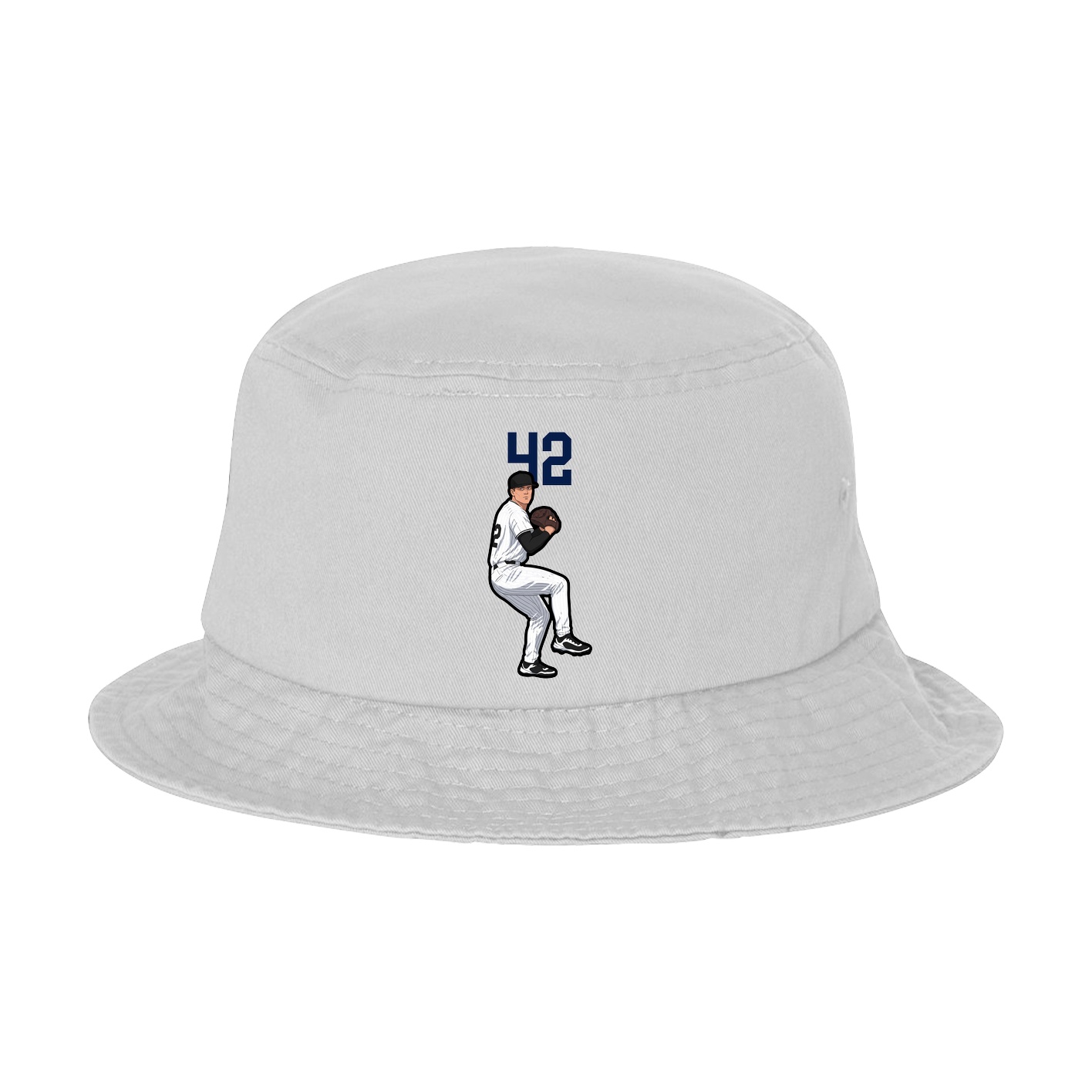 Bucket Cap — Number Top in White