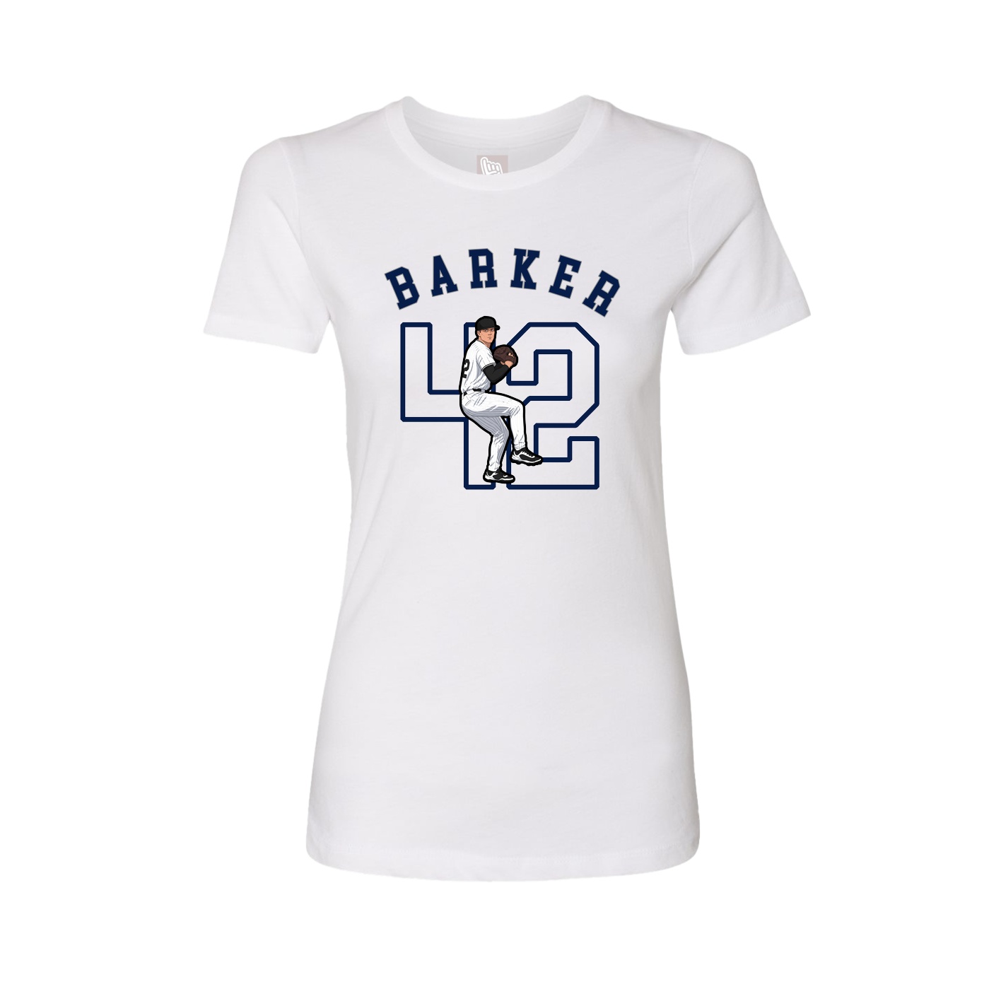 Fitted Women's Tee — Shirsey Arch in White