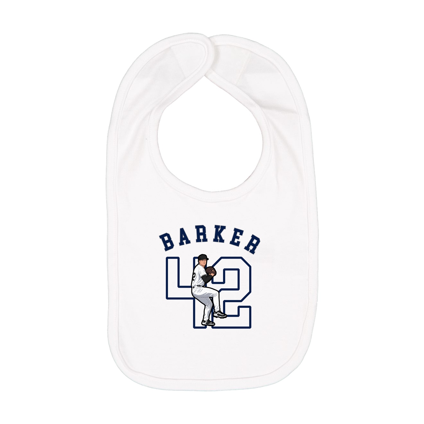 Infant Bib — Shirsey Arch in White