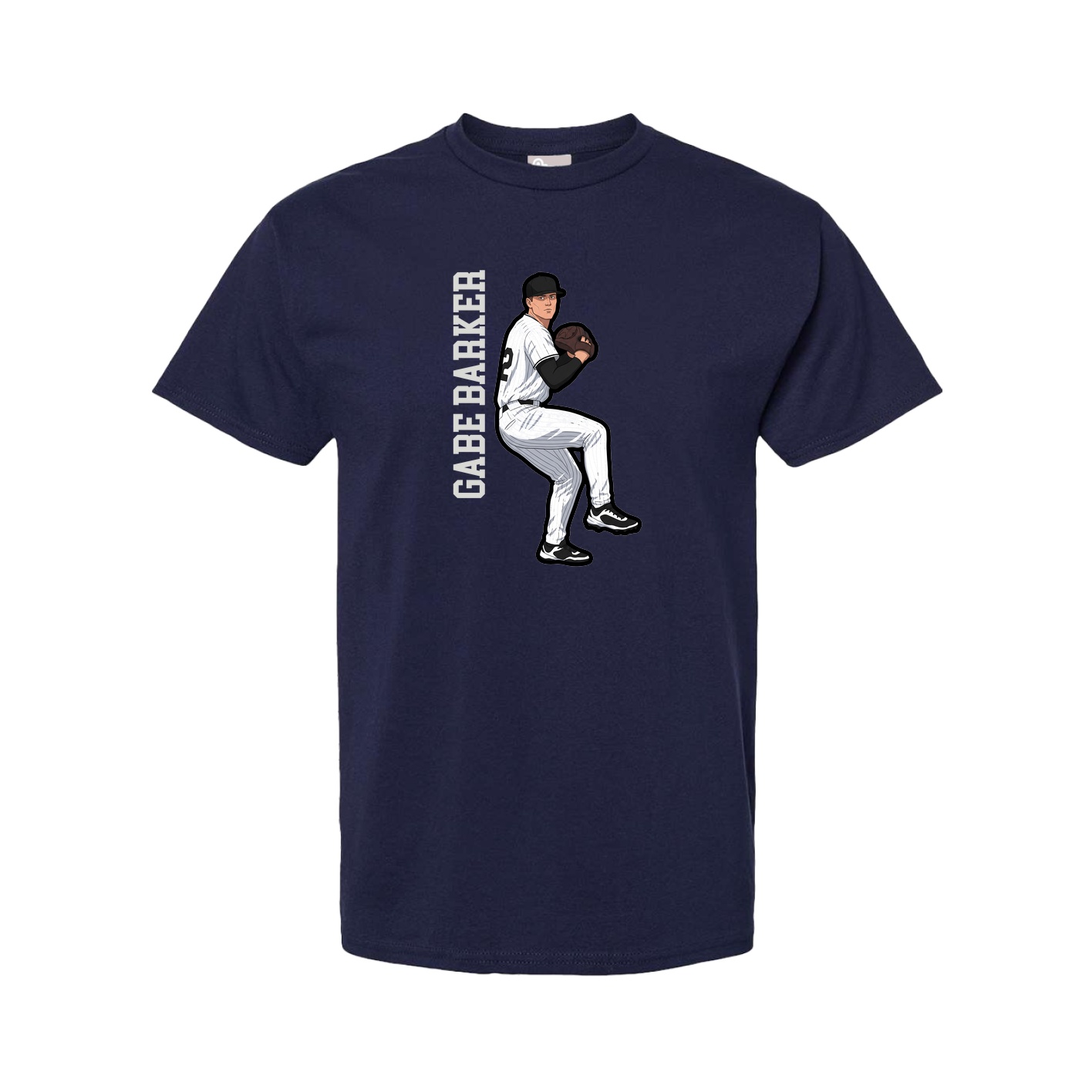 Tee — Name Vertical in Navy