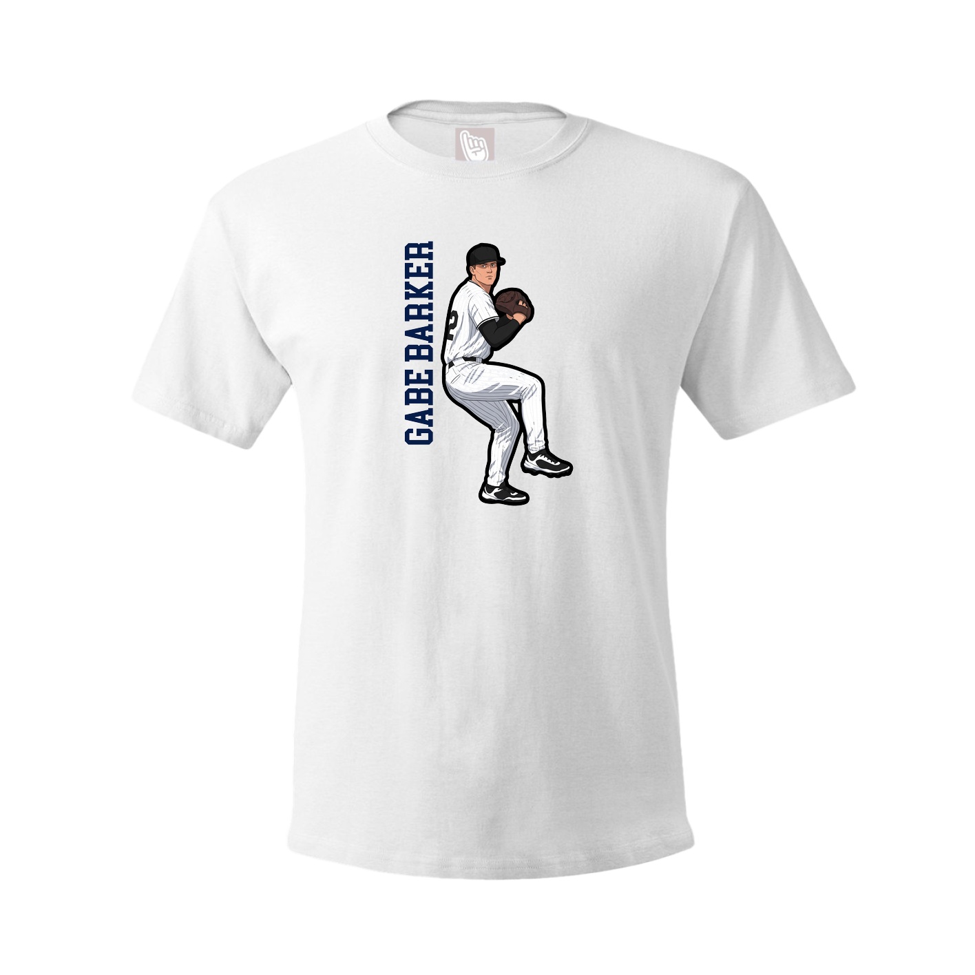 Youth Tee — Name Vertical in White