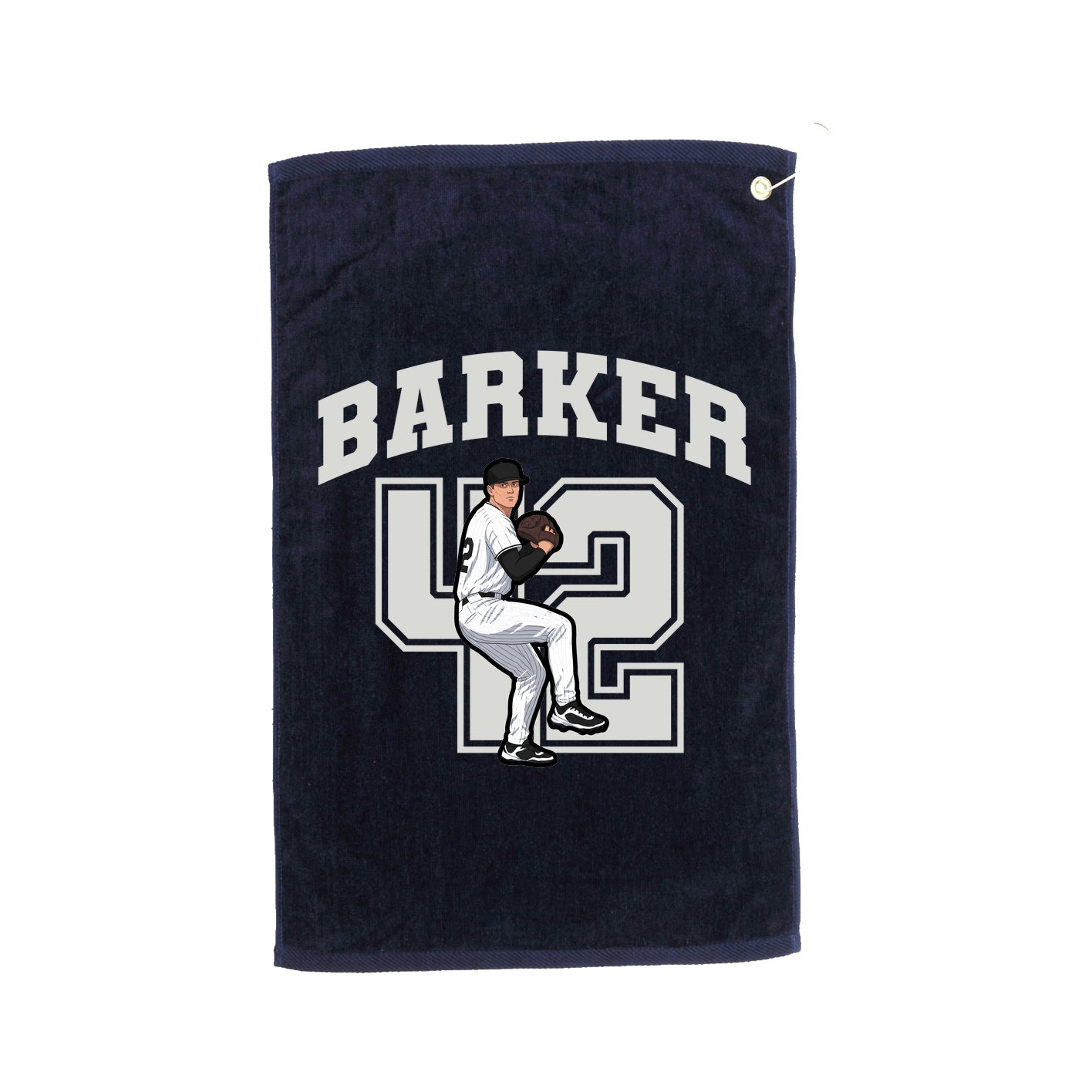 Golf Towel — Number in Navy