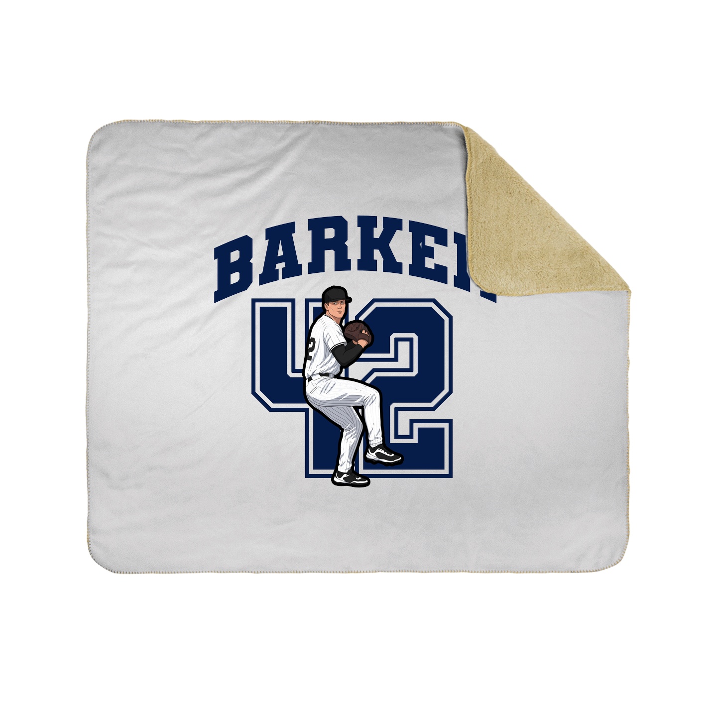 Throw Blanket — Number in White