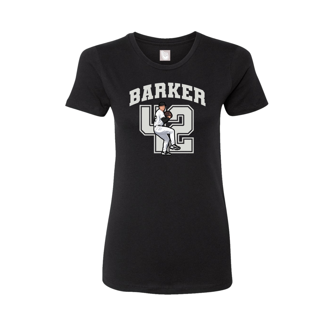 Fitted Women's Tee — Number in Black