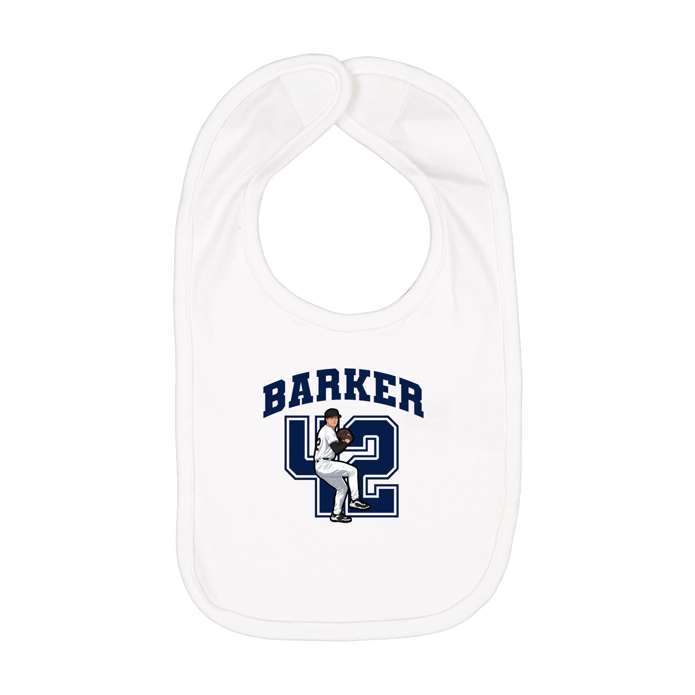 Infant Bib — Number in White
