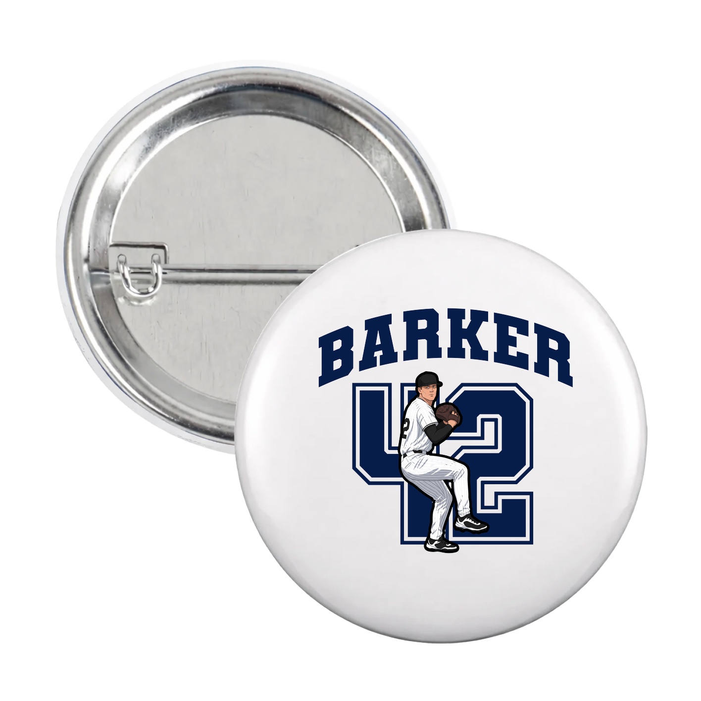 Game Day Button — Number in White