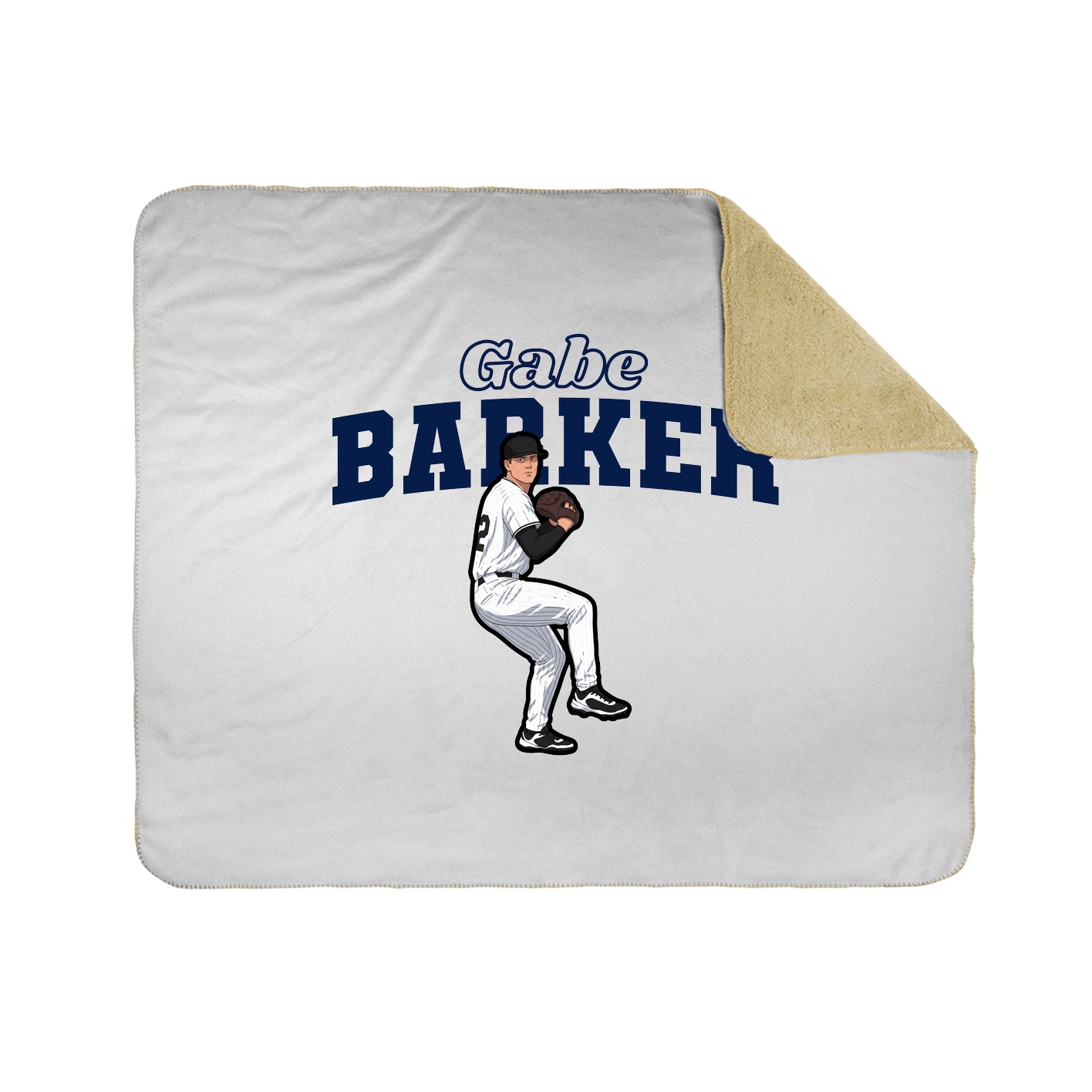 Throw Blanket — Name Arch in White