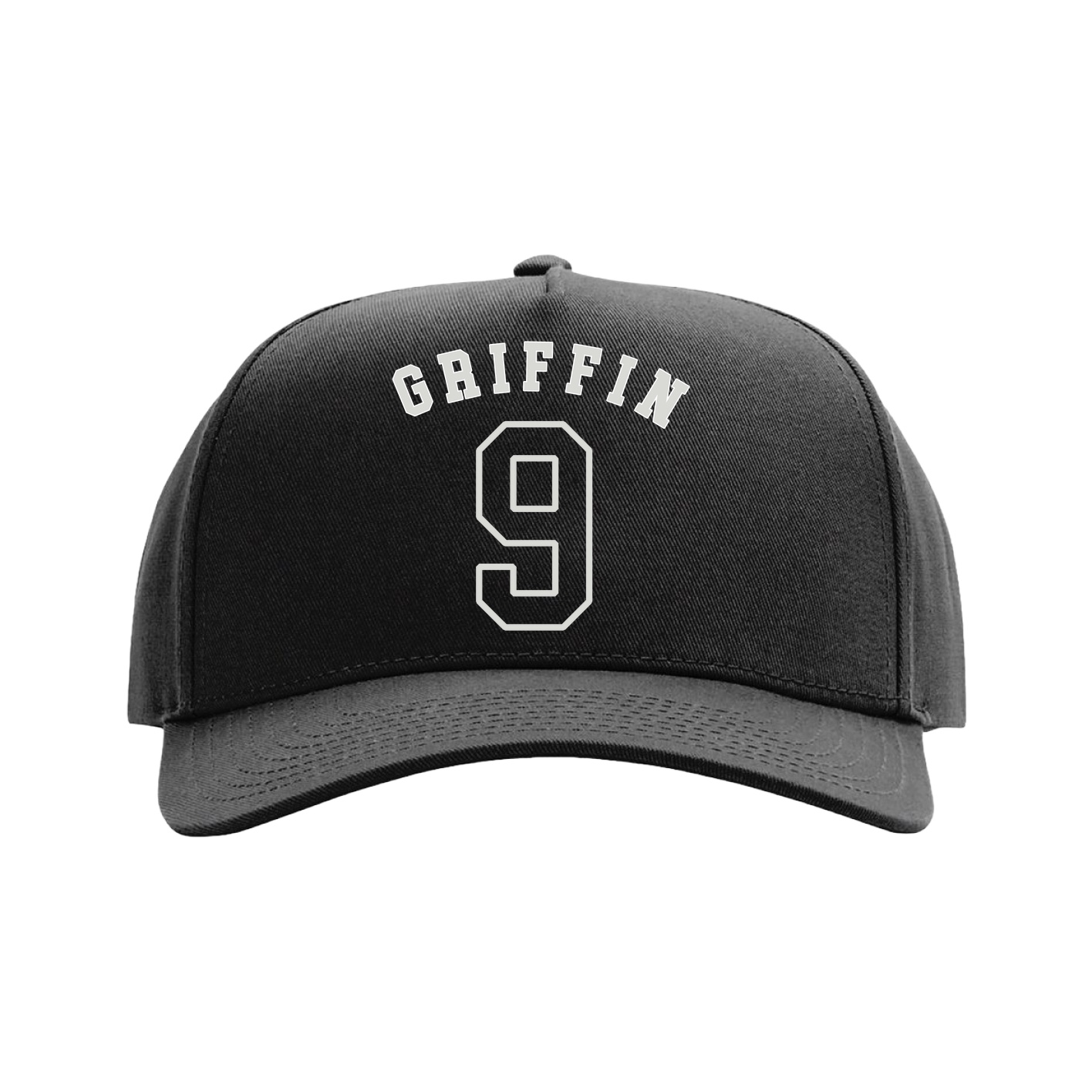 Full Fabric Five-Panel Champ Cap — Shirsey Arch in Black