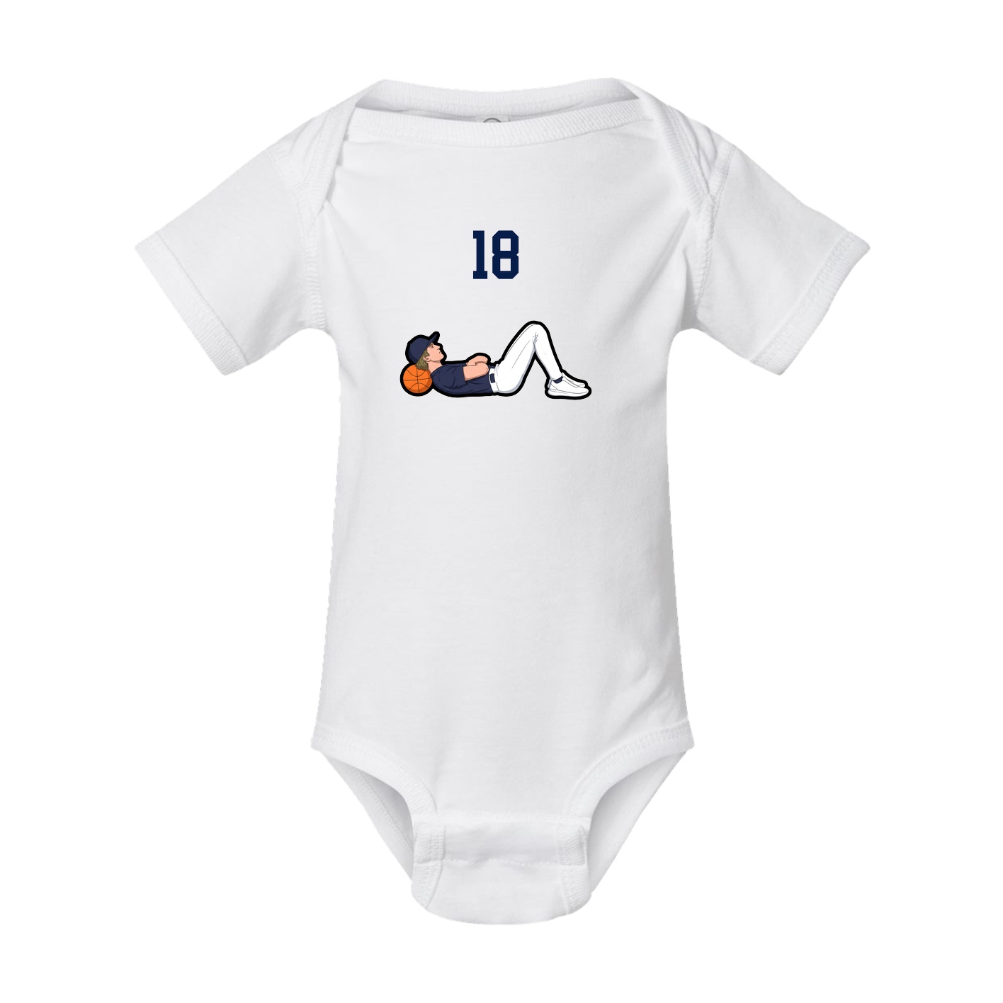 Baby Onesie — Number Top in White