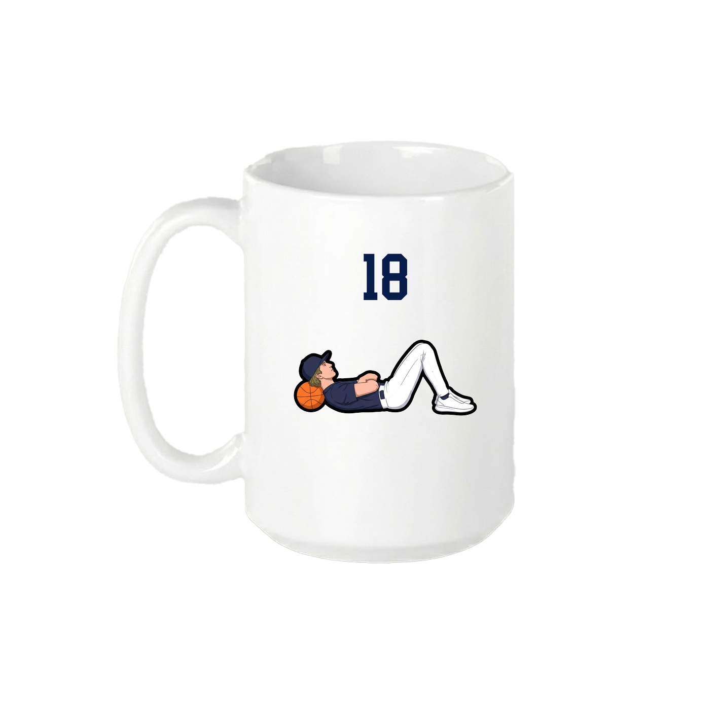 15oz Coffee Mug — Number Top in White