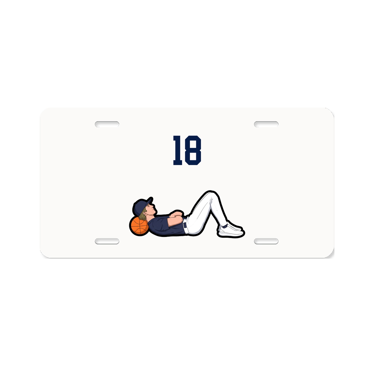 License Plate — Number Top in Classic