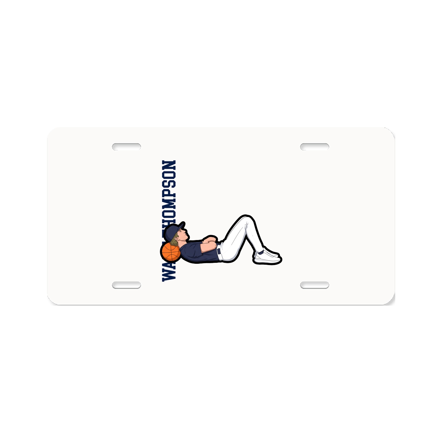 License Plate — Name Vertical in Classic