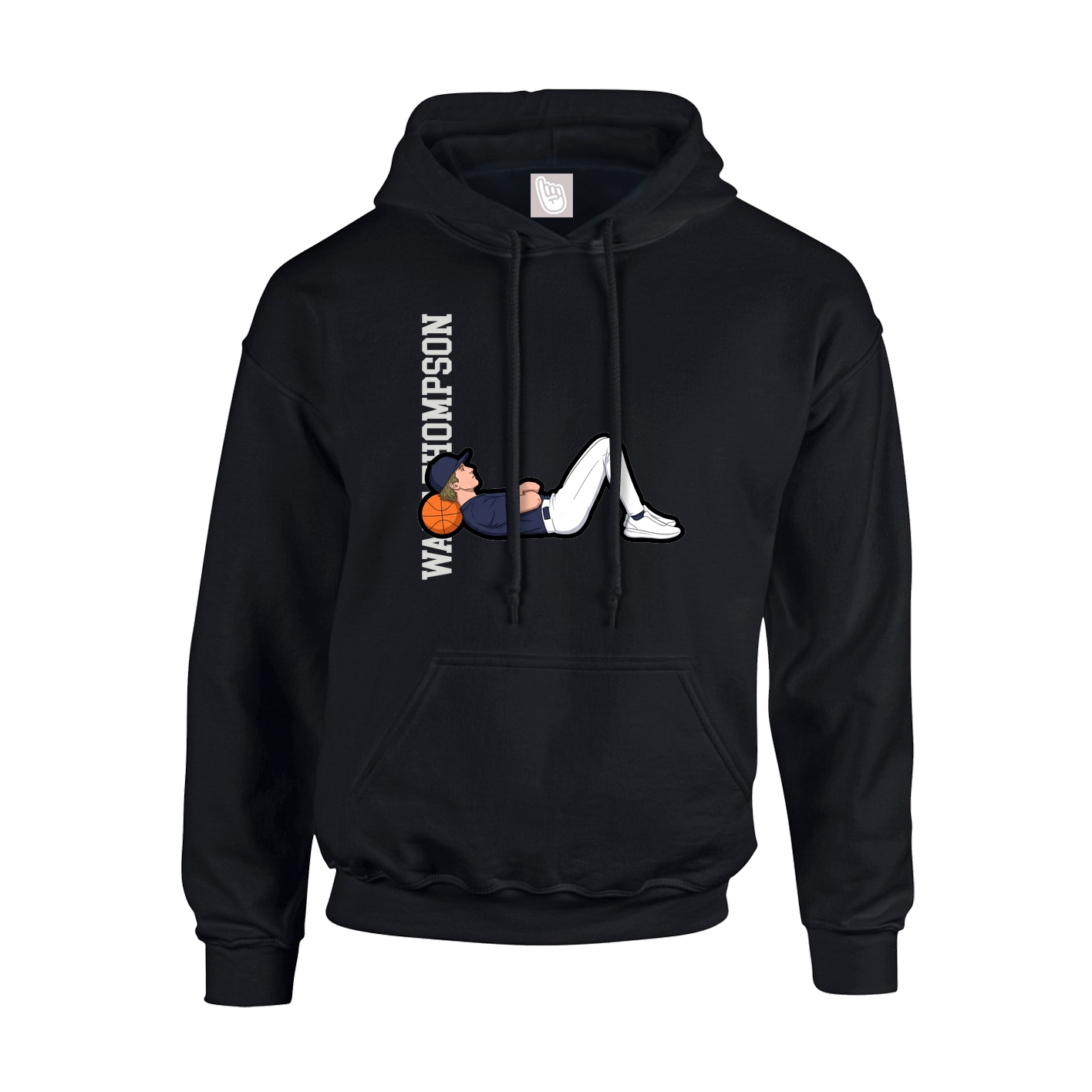 Hoodie — Name Vertical in Black
