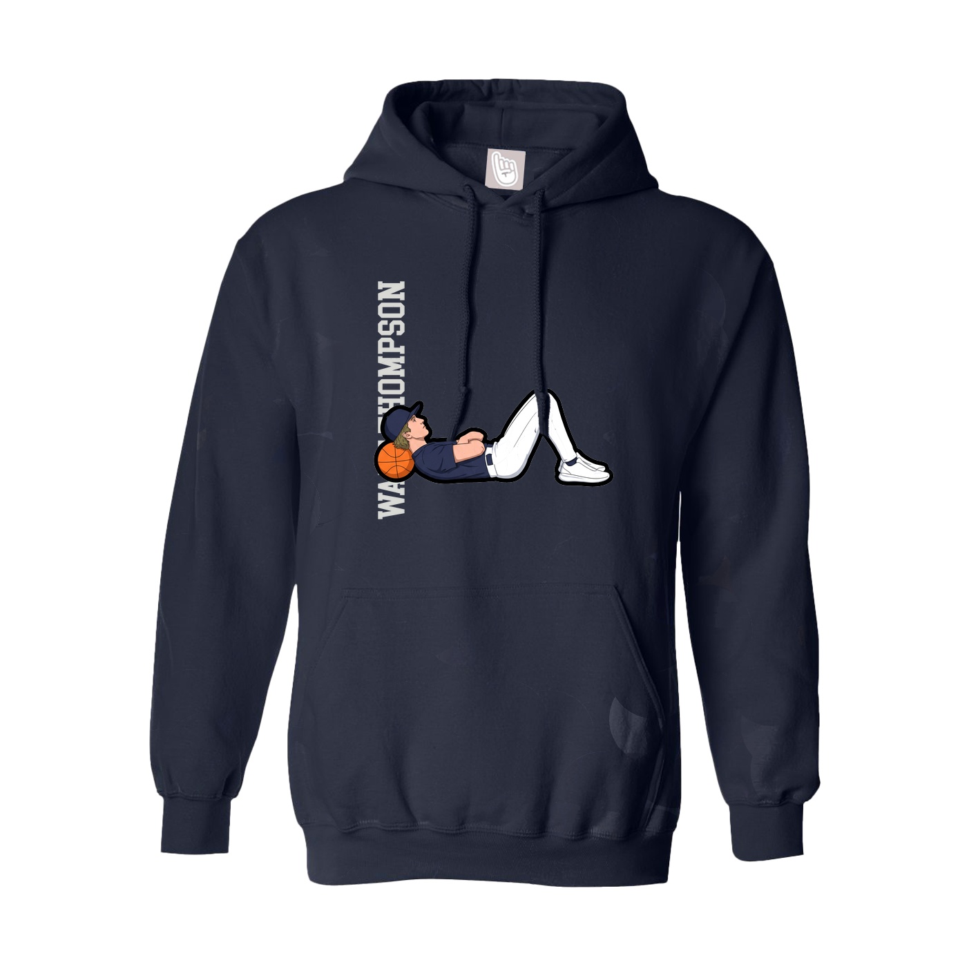 Youth Hoodie — Name Vertical in Navy