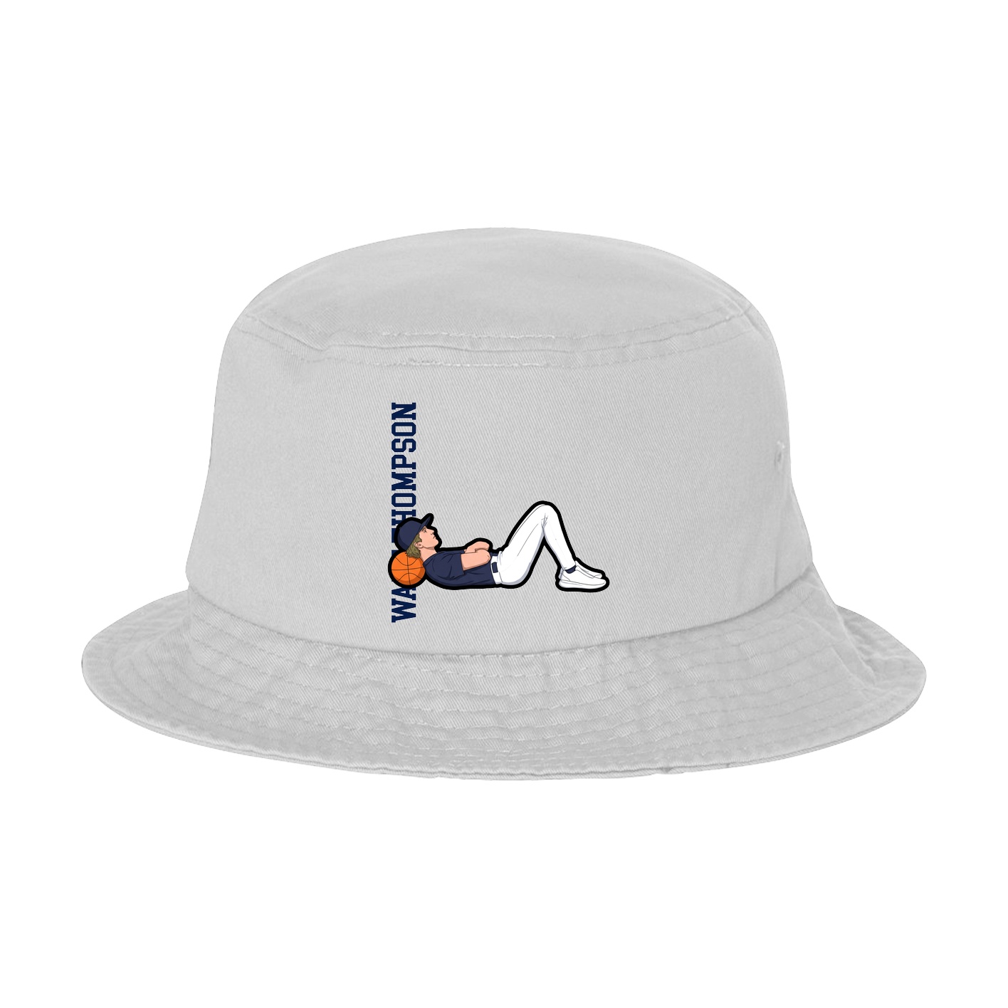Bucket Cap — Name Vertical in White