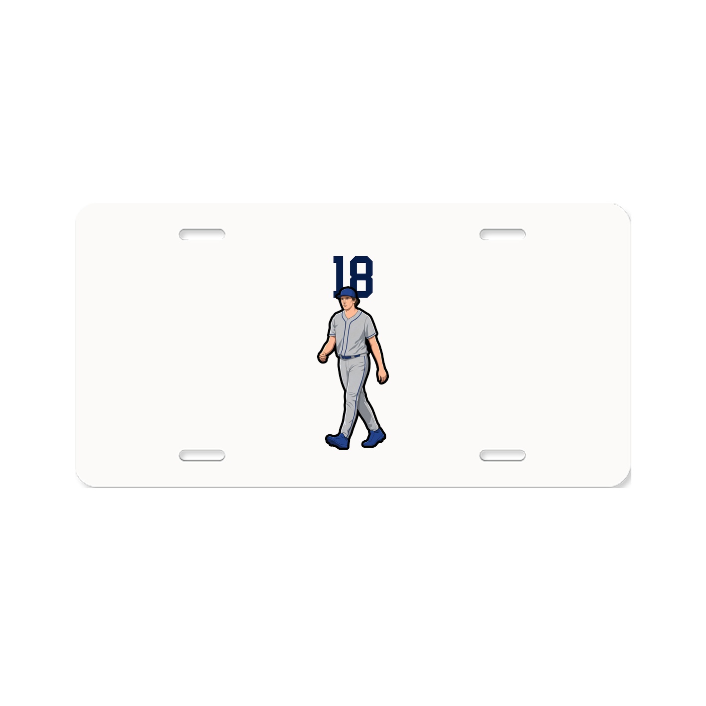 License Plate — Number Top in Classic