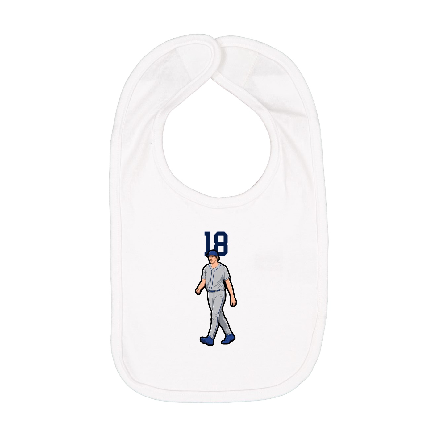 Infant Bib — Number Top in White