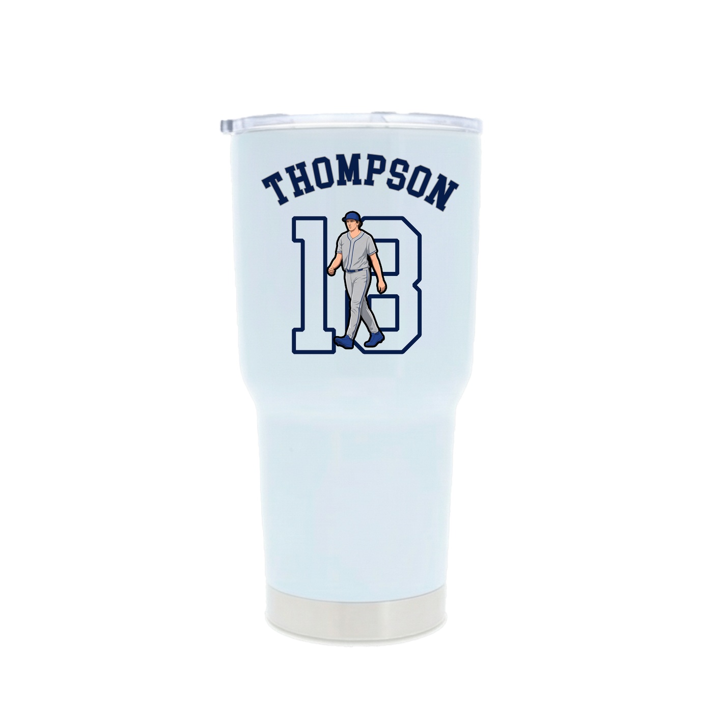 30oz Stainless Steel Tumbler — Shirsey Arch in White