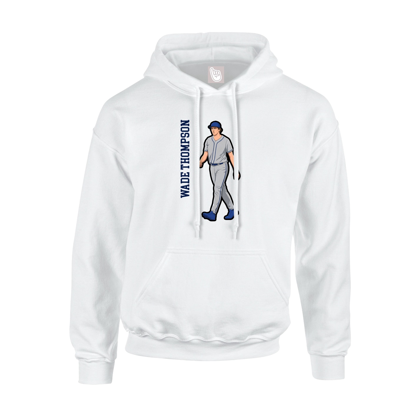 Youth Hoodie — Name Vertical in White
