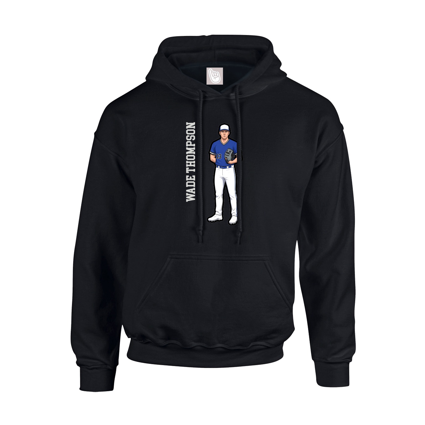 Youth Hoodie — Name Vertical in Black