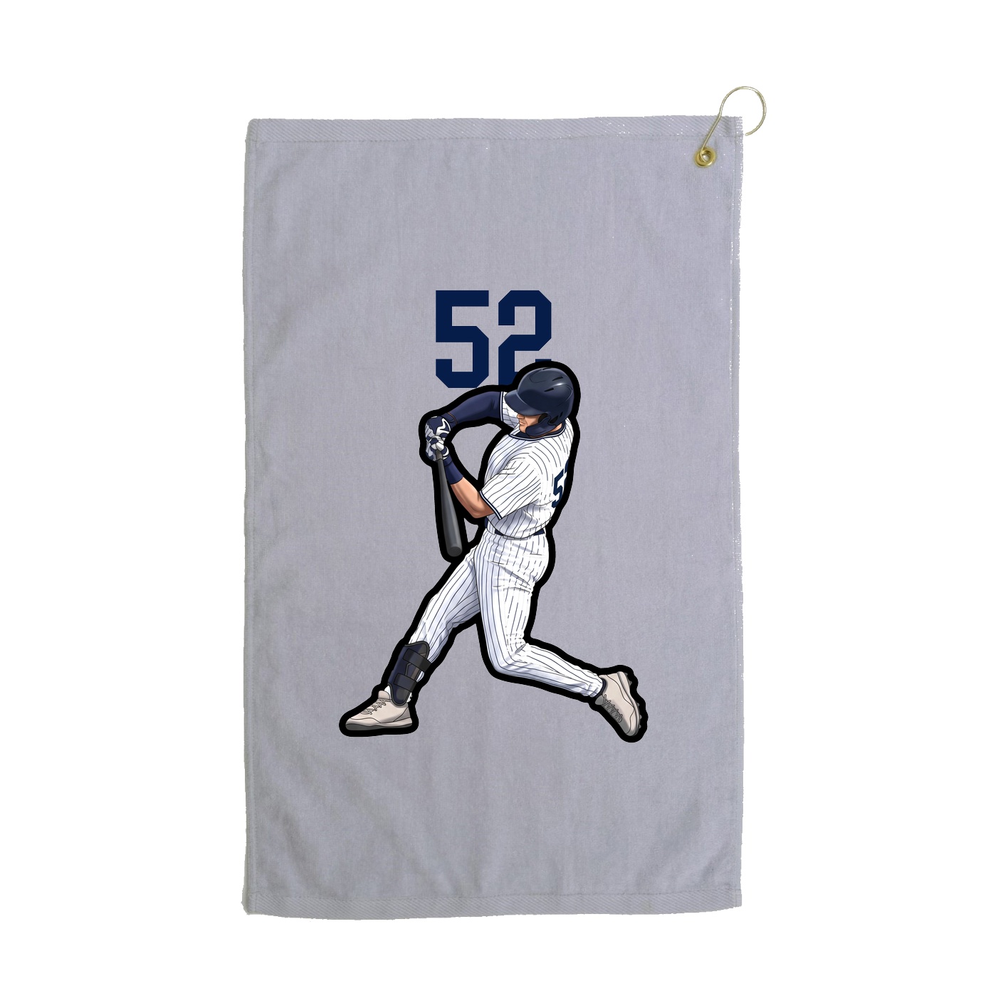 Golf Towel — Number Top in Grey