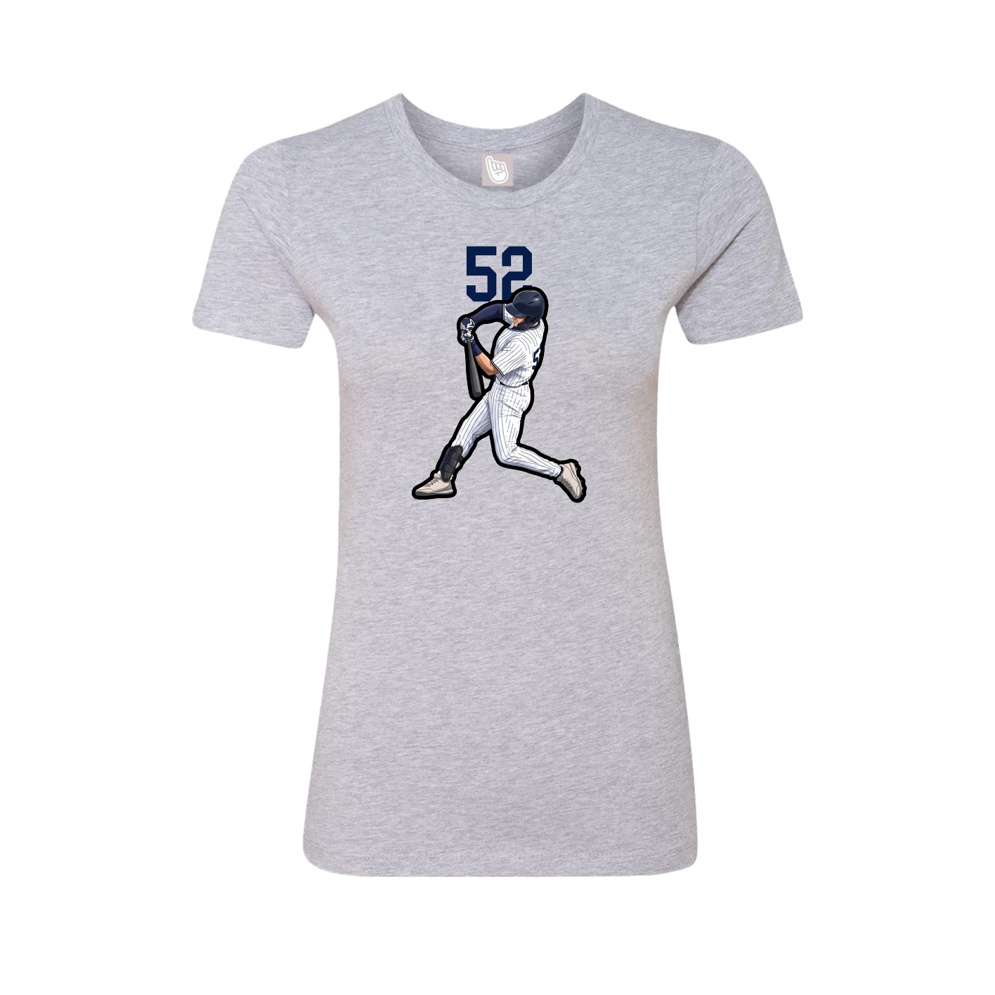 Fitted Women's Tee — Number Top in Grey