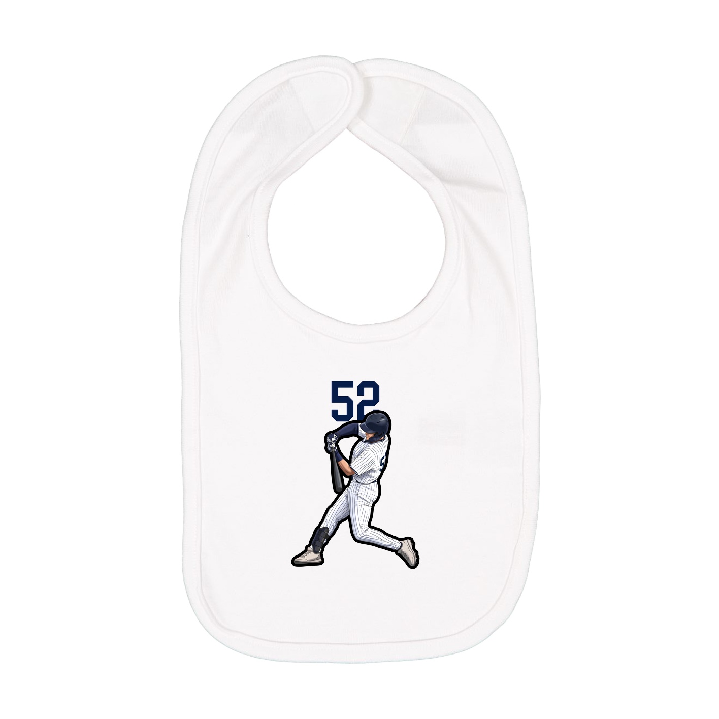 Infant Bib — Number Top in White
