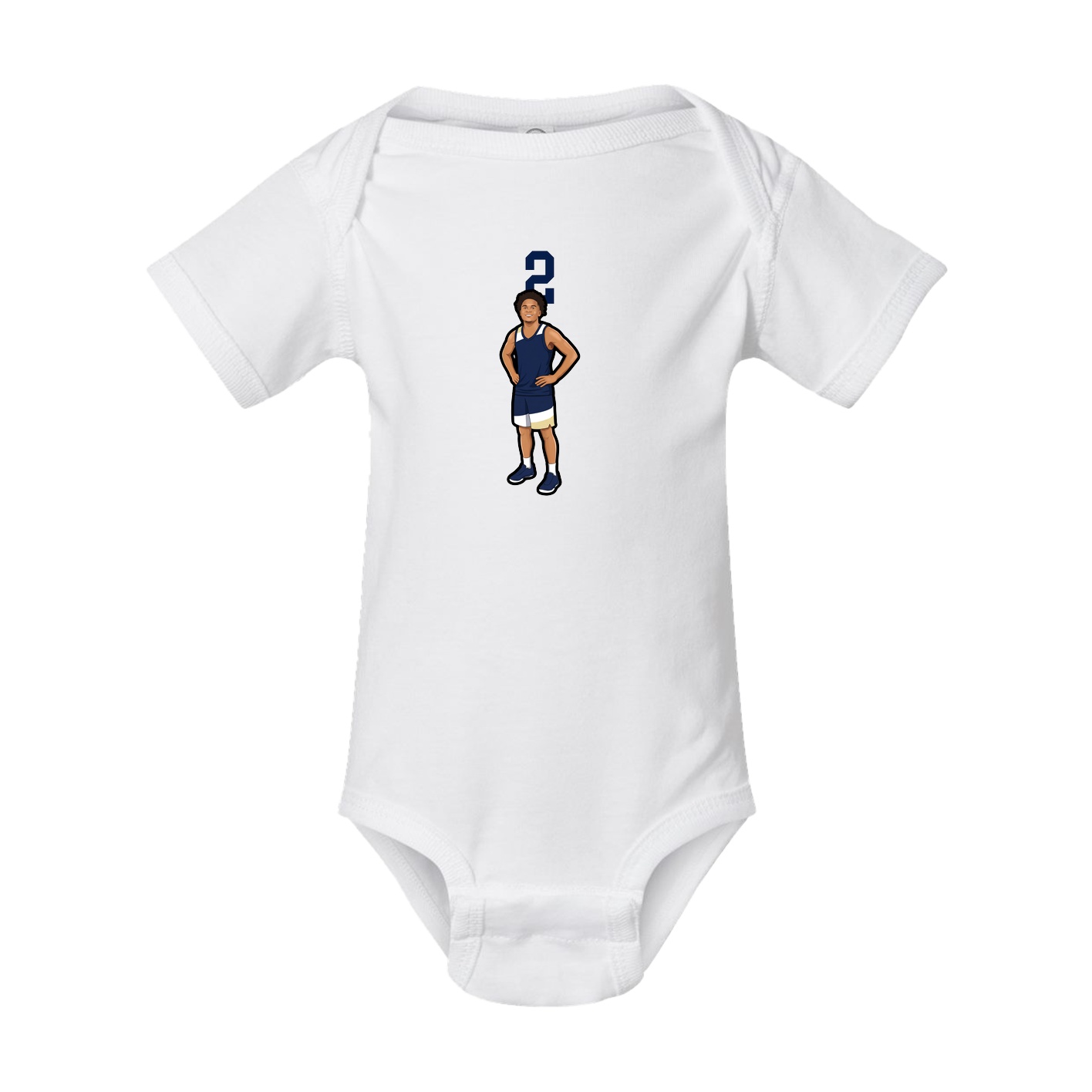 Baby Onesie — Number Top in White