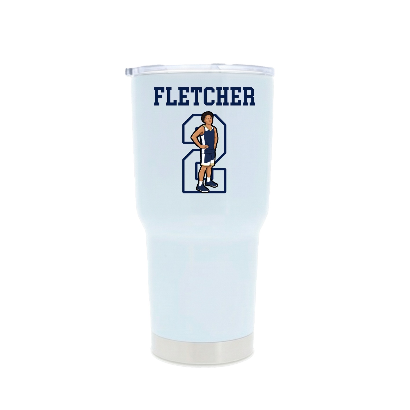 30oz Stainless Steel Tumbler — Shirsey in White