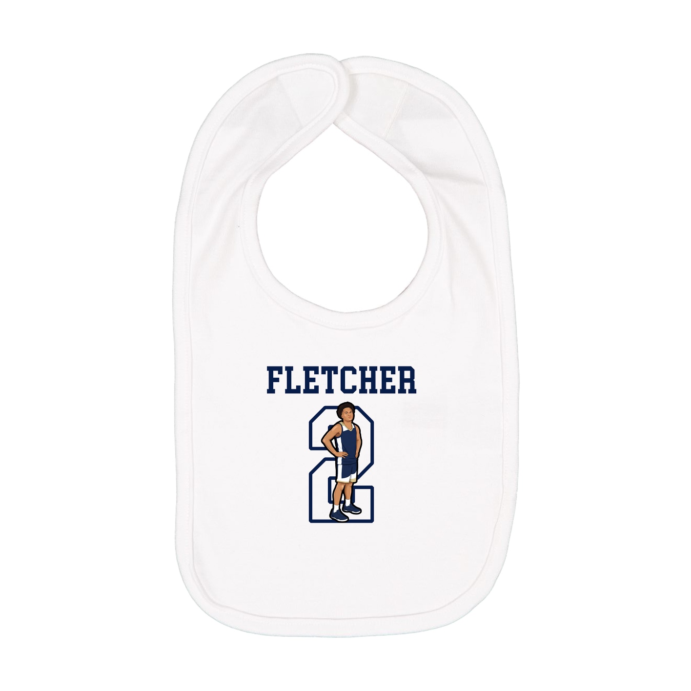 Infant Bib — Shirsey in White