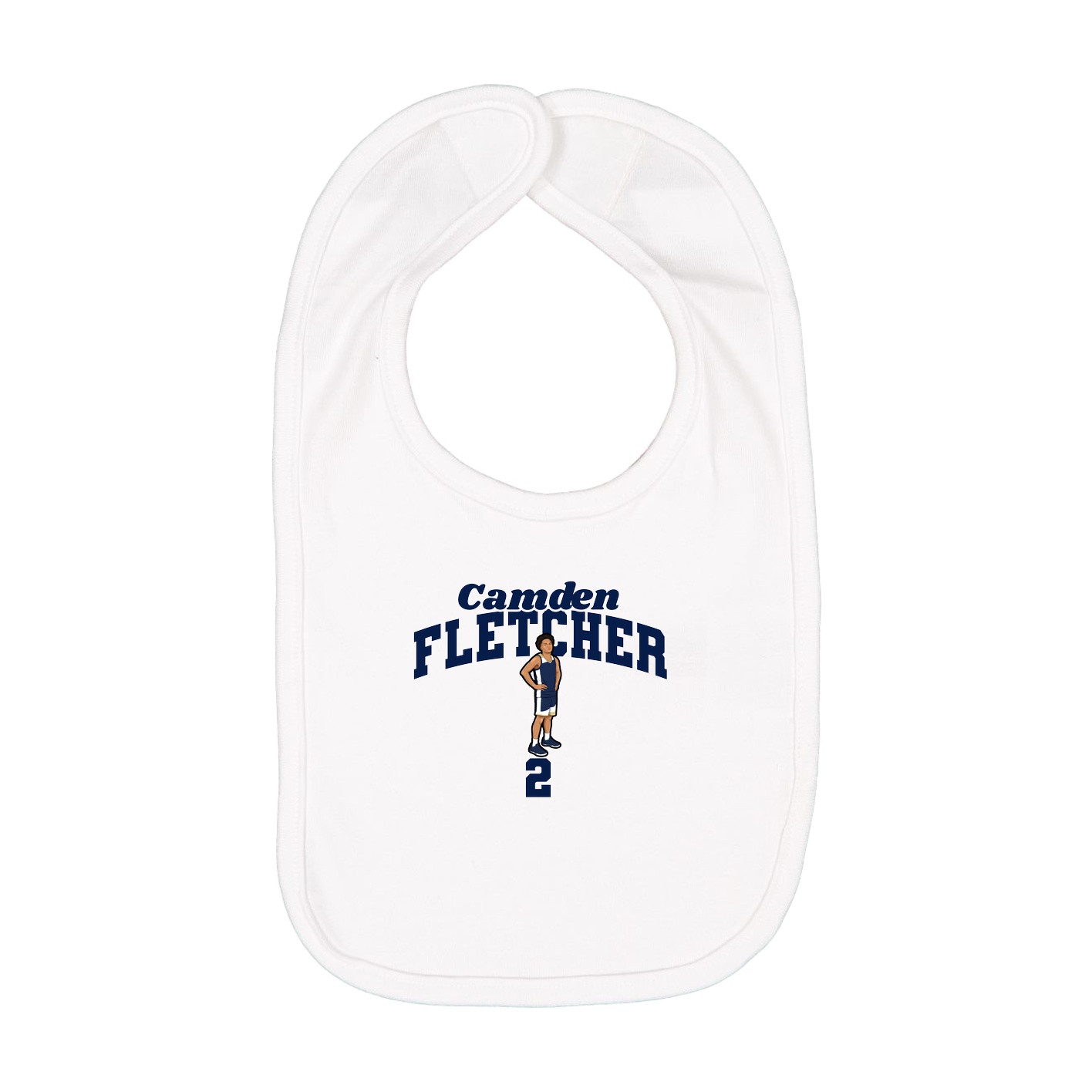 Infant Bib — Signature Arch in White