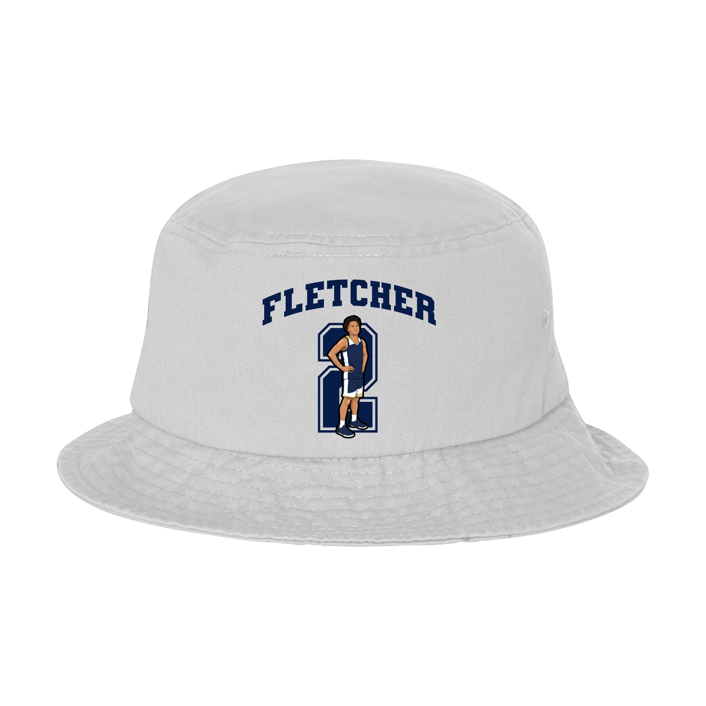 Bucket Cap — Number in White